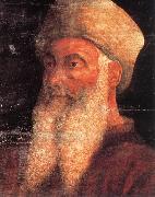 UCCELLO, Paolo Five Famous Men (detail) wt oil painting